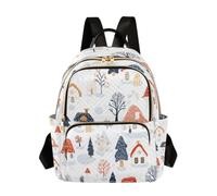 ISAOA Winter Mushroom Hous - Zaino trapuntato, leggero, multitasche