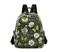 ISAOA Zainetto Multi-Pocket Trapuntato Fiore Far, Multicolore, S, Classico | 2 grandi scomparti principali con cerniera, 3 piccole tasche, manico in pelle lussuosa, spallacci spessi