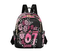 ISAOA Zaino alla moda mini zaino borsa casual quotidiano zaino da viaggio sei sette fiori stella per lavoro universitario, Multi, M