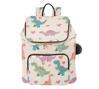 ISAOA Zaino da donna con dinosauro e amore, alla moda, borsa a tracolla, casual, da viaggio, 15 l
