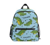ISAOA Zaino per bambini a forma di coccodrillo verde con simpatico cartone animato, per bambini e bambine, per scuola materna, scuola materna, viaggi, scuola, per bambini dai 3 agli 8 anni