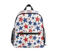 ISAOA Zaino per bambini, borsa da scuola, borsa da viaggio, con stella rossa e blu, per ragazze e ragazzi
