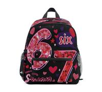 ISAOA Zaino per bambini, borsa da scuola, borsa da viaggio, Six Seven Love, per ragazze e ragazzi