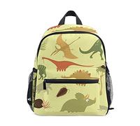 ISAOA Zaino per bambini con dinosauri in stile cartone animato per ragazze e ragazzi zaino per bambini con cinghia toracica zaino asilo asilo nido borsa per pannolini mini borsa, Multi