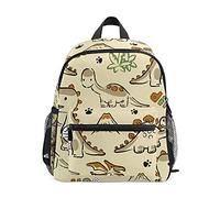 ISAOA Zaino per bambini con dinosauri in stile cartone animato per ragazze e ragazzi zaino per bambini con cinghia toracica zaino asilo asilo nido borsa per pannolini mini borsa, Multi