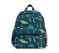 ISAOA Zaino per bambini con dinosauri marini per ragazze e ragazzi zaino per bambini con cinghia toracica zaino asilo nido borsa asilo nido borsa per pannolini mini borsa, Multi, ? 25.4 x 15.24 x