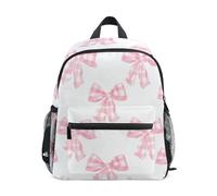 ISAOA Zaino per bambini con fiocchi a scacchi rosa per bambini e bambine, per scuola materna, scuola materna, viaggi, scuola, età 3-8 anni