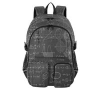 ISAOA Zaino per bambini con portapenne, borsa per libri, funzione matematica, per scuola elementare, media, elementare, superiore