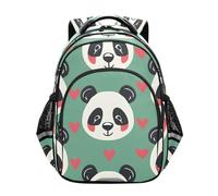 ISAOA Zaino per bambini per bambini in età prescolare o asilo, con cuore rosa, testa di panda 3-8 anni