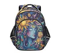 ISAOA Zaino per bambini per bambini in età prescolare o asilo con occhi chiusi donna giallo sole 3-8 anni, Multi, M