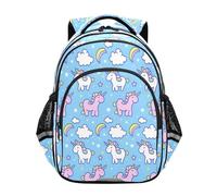 ISAOA Zaino per bambini per bambini in età prescolare o asilo, con unicorno rosa e bianco, 3-8 anni, Multi, M