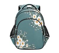 ISAOA Zaino per bambini per bambini in età prescolare o asilo, ghirlanda natalizia con margherite, 3-8 anni, Multi, S