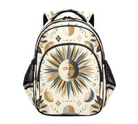 ISAOA Zaino per bambini per bambini in età prescolare o asilo graffiti sole luna 3-8 anni, Multi, M