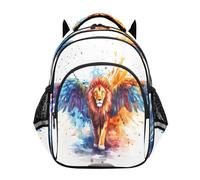 ISAOA Zaino per bambini per bambini in età prescolare o asilo leone con ali colorate 3-8 anni, Multi, M
