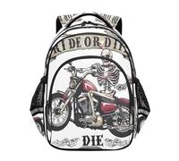 ISAOA Zaino per bambini per bambini in età prescolare o asilo scheletro in sella a una moto 3-8 anni, Multi, M