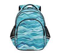 ISAOA Zaino per bambini per bambini in età prescolare o asilo Sea Wave 3-8 anni, Multi, M