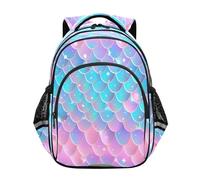 ISAOA Zaino per bambini per bambini in età prescolare o asilo squame di pesce super romantico 3-8 anni, Multi, S