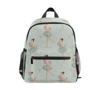 ISAOA Zaino per bambini, per la scuola, da viaggio, con motivo floreale, ballerina, per ragazze e ragazzi