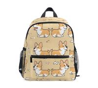 ISAOA Zaino per bambini, per la scuola, da viaggio, con ossa di corgi, per ragazze e ragazzi