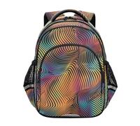 ISAOA Zaino per bambini per scuola materna o asilo a righe gialle graffiti 3-8 anni, Multi, S