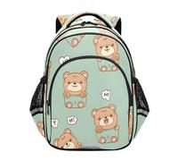 ISAOA Zaino per bambini zaino per bambini per scuola materna o asilo Cute Teddy Bear Line disegnato a mano 3-8 anni, Multi, M