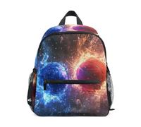 ISAOA Zaino piccolo per la scuola materna con due palloni da basket che si scontrano al centro, zaino per la scuola materna, zaino casual per ragazzi e ragazze