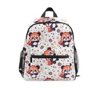 ISAOA Zaino piccolo per la scuola materna con panda rosso che accende i fuochi d'artificio, zaino per la scuola materna, casual, per ragazzi e ragazze