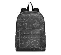 ISAOA Zaino scolastico leggero per libri, stile casual, con funzione matematica, da viaggio, con tasche laterali per bottiglie