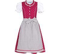 Isar Trachten Vestito Tradizionale Bavarese per Bambine Julienne - Rosa Fucsia Taglia 116