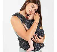 Isara Quick Full Buckle Diamond Black Marsupio Neonato - Regolabile - Marsupio ergonomico - 3-20 kg - Per neonati dalla nascita - Zaino porta bambino - Marsupio e schiena - 100% cotone biologico - Blu