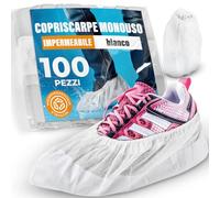 ISC Hygiene & Safety Copriscarpe monouso - calzari monouso usa e getta - copri scarpe da casa usa e getta - impermeabili antiscivolo extra forti suola rinforzata - 100 pezzi