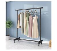 ISCBAFYX Appendiabiti Staccabile da per carichi Pesanti con Ruote Supporto Appendiabiti in Ferro Metallico per riporre e organizzare l'esposizione (Nero 140x40x135 cm)