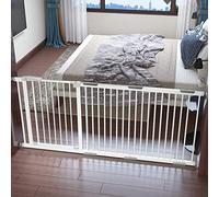 ISCBAFYX Cancelletto di Sicurezza per Bambini Extra Largo a Pressione con Estensione di 63 cm (138-145 cm), Porta in Metallo Estensibile Extra Alta e cancelletto per Scale per Cani e Gatti, Porta
