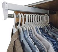 ISCBAFYX Porta Abiti Estraibile per Appendiabiti per Armadio da 30 x 60 cm, Bianco da 21,7 Pollici