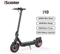 iScooter i10 Scooter elettrico per adulti pieghevole E-Scooter 40 KM/H Monopattino elettrico 650W Skateboard 36V 15Ah Cavalletto