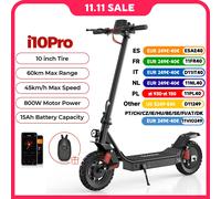 IScooter i10Pro Scooter elettrico da 10 pollici 800W 15Ah Scooter 45 km/h monopattino elettrico 60KM