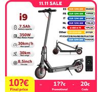 IScooter i9 Scooter elettrico 7.5Ah batteria pieghevole e scooter 30 km/h velocità con controllo App I9