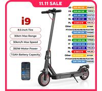 IScooter i9 Scooter elettrico 350W Scooter per adulti 7.5Ah 30 km/h Scooter pieghevoli 8.5 pollici a nido d'ape pneumatico scoorter electrico