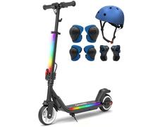 iScooter IK3MAX Monopattino Elettrico Bambini 6,5" Pieghevole,Per 8-15 Anni,Velocità 8/13/19 km/h,Autonomia 13km,Schermo LED,Bluetooth,Clacson,Manubrio Regolabile
