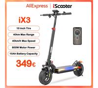 IScooter iX3 800W potente Scooter elettrico 40KM gamma 10 pollici fuoristrada pneumatico elettrico Kick Scooter 10Ah 40 KM/H Scooter per adulti