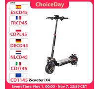 iScooter iX4 Scooter elettrico Motore da 800 W Velocità massima 45 km/h 48 V 15 Ah Batteria fino a 40-45 km Portata Controllo app Spia corpo