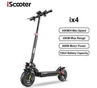 iScooter Ix4 800W Monopattino elettrico Velocità 45 km/h con batteria da 15 Ah - Monopattino urbano pieghevole e ricreativo iScooter ix4