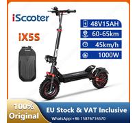 IScooter iX5S escooter 1000W 48 v15ah EABS sistema di frenatura Scooter elettrico Aldult pneumatico fuoristrada da 11 pollici City E-Scooter pieghevole 1000W 48V15Ah