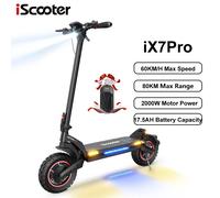 iScooter iX7Pro Scooter elettrico pieghevole per adulti E-Scooter 60 KM/H Monopattino elettrico 2000W Skateboard 48V 17.5Ah Cavalletto iScooter iX7Pro