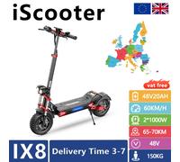 iScooter iX8 Scooter Elettrico 48V 20Ah 2400W Motore 12 Pollici Anti-skid Off Road Pneumatico 60KM/H Velocità 70km Gamma Massima EScooter iX8