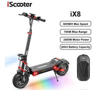 iScooter iX8 Scooter elettrico per adulti pieghevole E-Scooter 60 KM/H Monopattino elettrico 2400W Skateboard 48V 20Ah Cavalletto iScooter i12