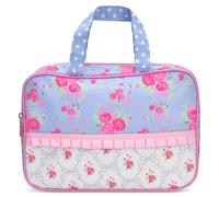 iscream Beauty case in nylon con doppio manico e cerniera, 31,1 x 21 cm, vintage vibes