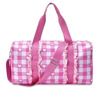 iscream + THEME NYC Borsone da viaggio 43,8 x 25,4 cm con esterno in nylon trapuntato, doppi manici e tracolla regolabile rimovibile per viaggi e sport, Vita sul lago, 17" x 10", Casual