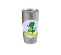 Iscrizione Dino Pencil School Bicchiere termico in acciaio inox doppia parete