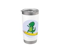 Iscrizione Dino Pencil School Bicchiere termico in acciaio inox doppia parete